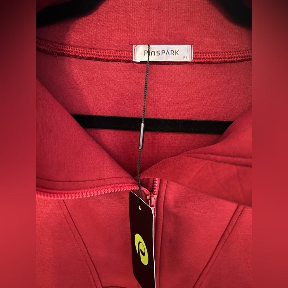 Women’s maroon Half-Zip Sweater Set - Picture 2 of 5